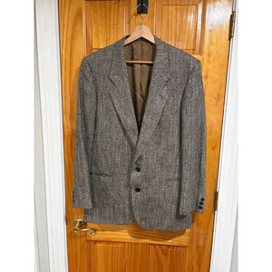 Giorgio Armani MANI Silk Wool Tweed Blazer 42R Italy Vintage Soft Tailored